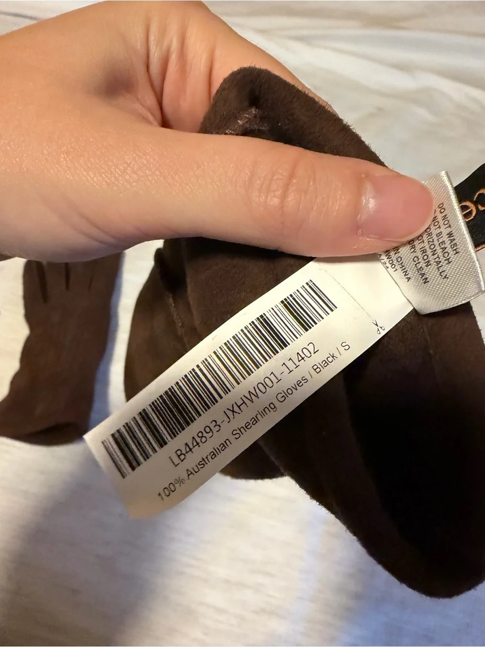 Quince Brown Suede + Shearling Women's Gloves, Sz S